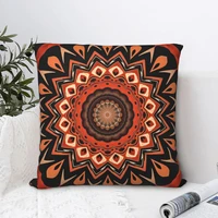 bohemian mandala square pillowcase cushion cover funny zip home decorative polyester for bed simple 4545cm