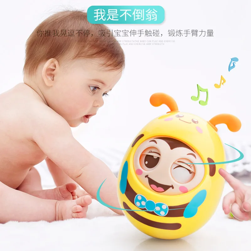 

Blinking Eyes Tumbler Children's Educational Early Education Blinking Eyes Nodding Soft Ear Tumbler Baby Comfort Toy