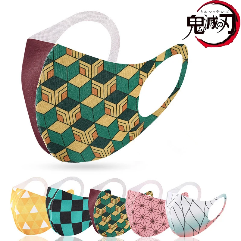 

Anime Demon Slayer Kimetsu No Yaiba Masks Kamado Tanjirou Nezuko Cosplay Props Jewelry Costume Face Accessories Gift