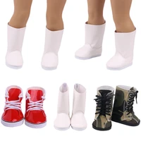 handmade doll leather boots for american 18 inch girl toy 43 cm born baby doll shoes items clothes accessories nenuco generation