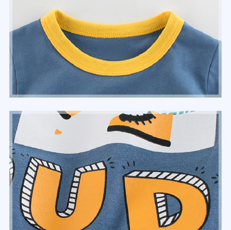 

Children's T-shirt 24M to 10T 100% Cotton Colorful Short Sleeves Printed Character Tees Tops Summer Boys Children's Clothing