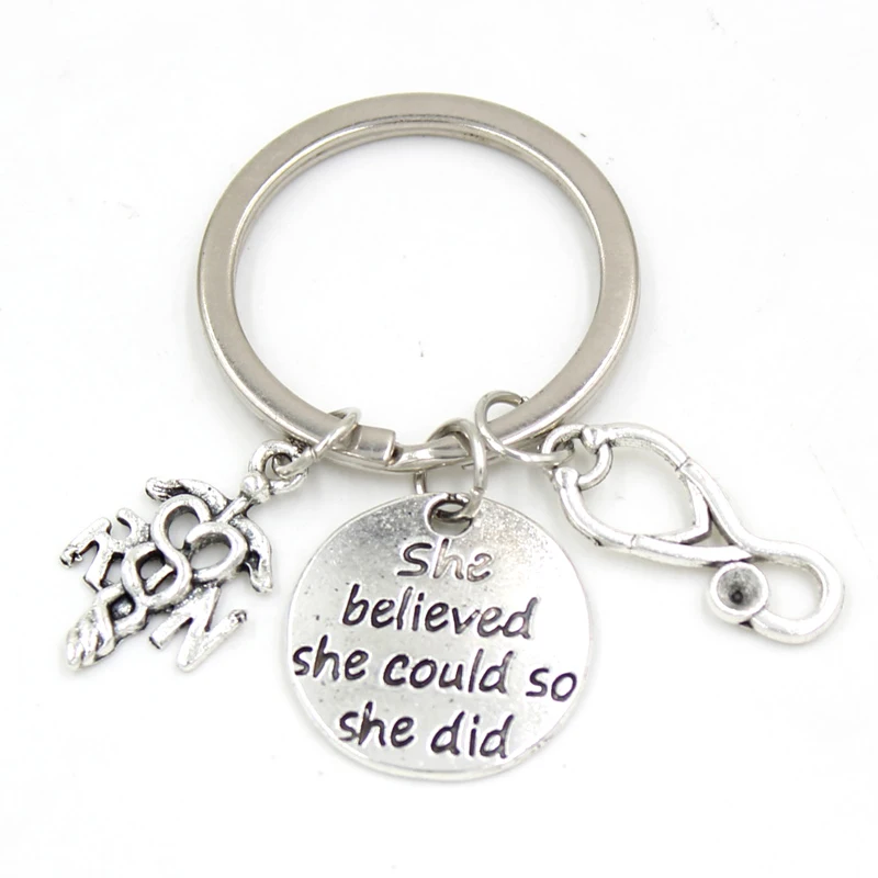 

1PC Jewelry Gift Nurse Keychains Keyring Medical RN Key Chains Nurse Gifts