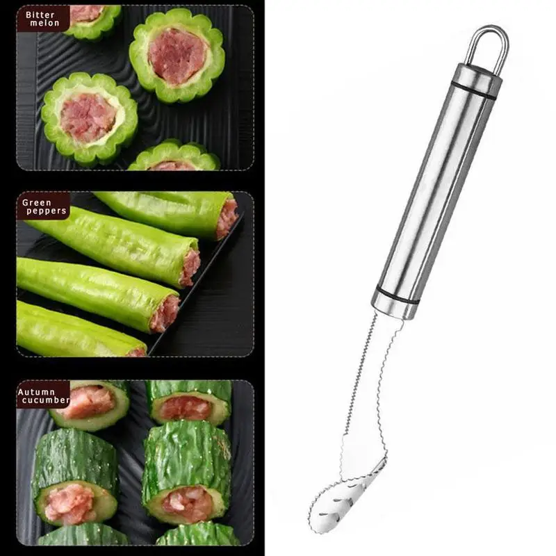 Сталь перечный соус инструмент для удаления семян зубчатые перец жидкость