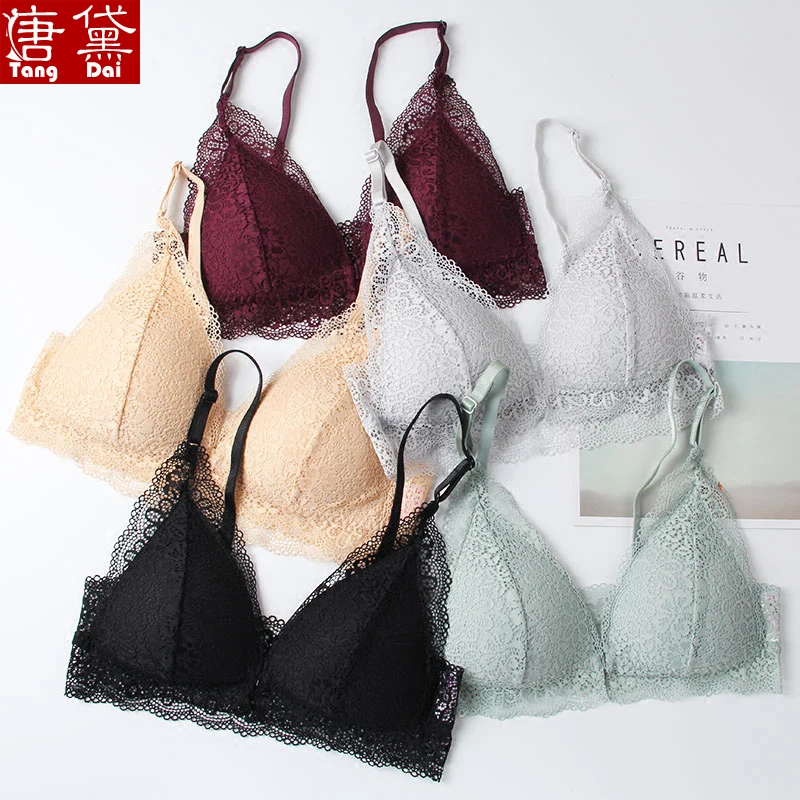 Tangdai Глубокий V маленький грудь толстый сбор регулируемое белье дышащий верхний