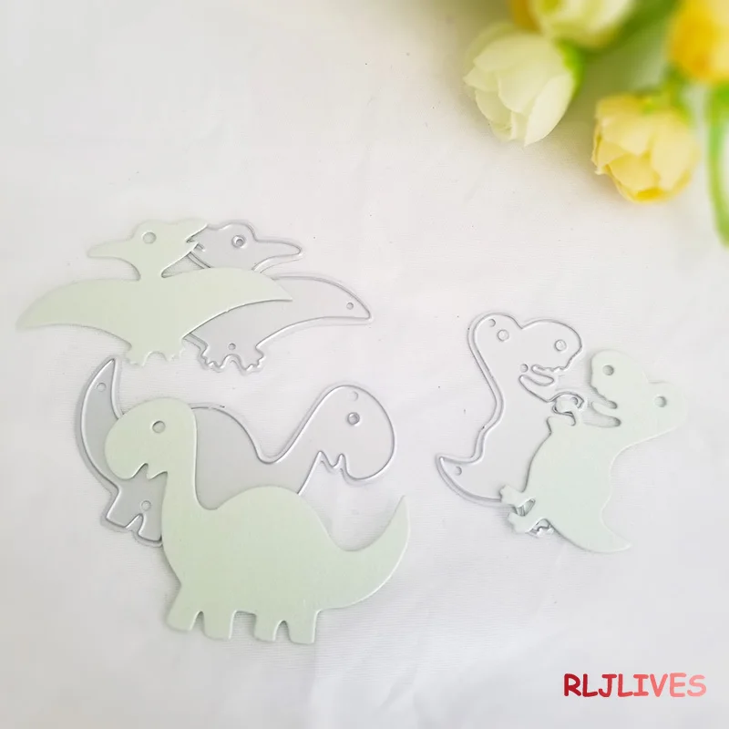 Металлические Вырубные штампы с тремя динозаврами для фотографий|cutting dies|cutting dies