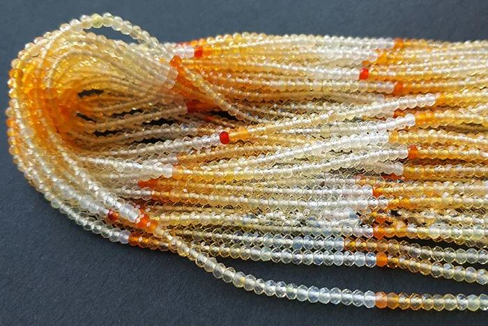 Бусины россыпью белый/желтый огненный опал ограненный Круглый Круг 2 5 мм AAA 33 см