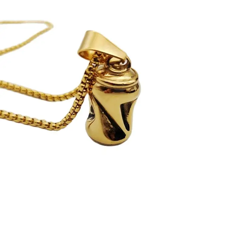 Ожерелье в стиле хип-хоп черное/золотое/серебряное из нержавеющей стали |