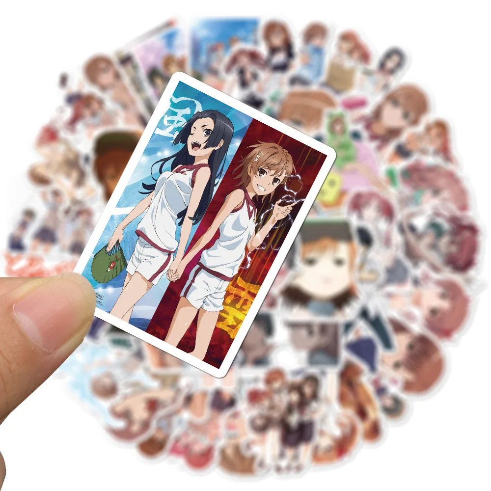 50 шт. водостойкие Стикеры для пистолета аниме To Aru Kagaku No Rail Gun |