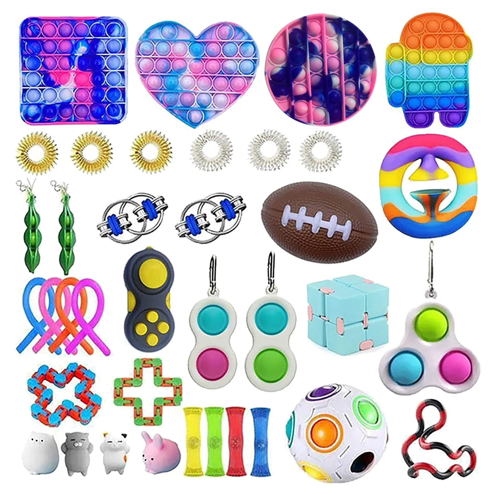 Kawaii Fidget Toys Popet Kit Anti Stress Games Pack Squishy Sniper Antistress For Children Adults Completo | Игрушки и хобби