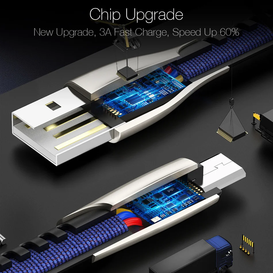 50 см 1 м 2 м 3M USB кабель с металлической оплеткой для IPhone X 6 7 8 Plus samsung S9 S10 3A Быстрая зарядка для всех IOS кабель для зарядки