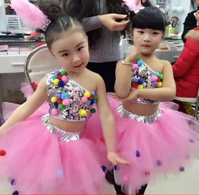 Детский танцевальный костюм для девочек современные Детские джазовые