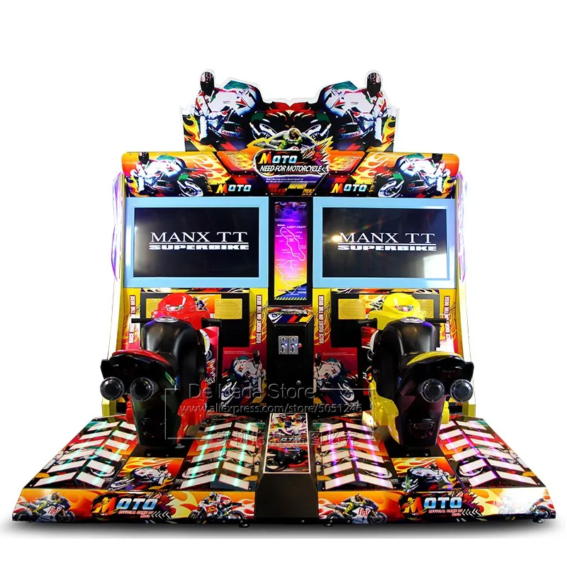 2 игрока Монетный симулятор мотоцикл развлекательный центр взрослые езда мото