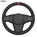 DIY черная замша чехол рулевого колеса автомобиля для Chevrolet Niva 2009-2017 Opel Corsa (D) 2006-2015 Vauxhall Corsa (D) 2006-2015