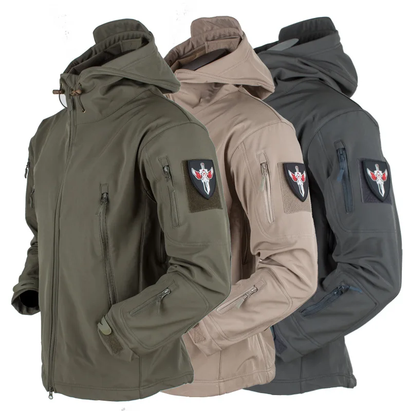 Охотничья одежда для улицы Shark Skin tad v4 Тактическая Военная флисовая куртка костюм