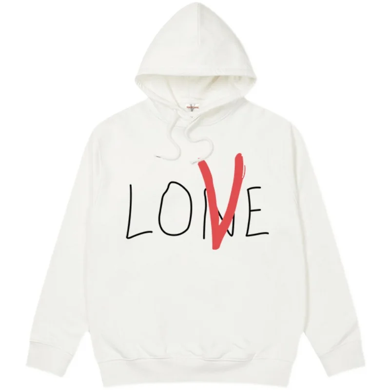 

Beijing Vlone TRENDY Limited Fashion Brand Loose High Street Big V Sweater Oversize Hoodies for Men and Women