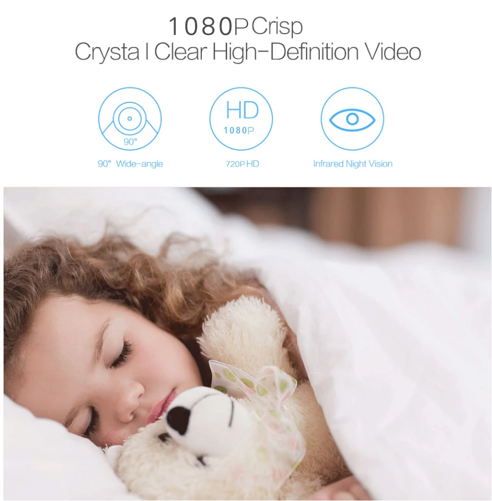 Беспроводная Wi Fi IP камера видеонаблюдения 1080p HD панорама наклон сеть веб дневного