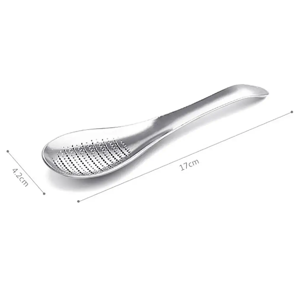 

Household Portable Stainless Steel Ginger Grater Garlic Lemon Grinding Spoon Kitchen Accessories Gadget Creative Utensils