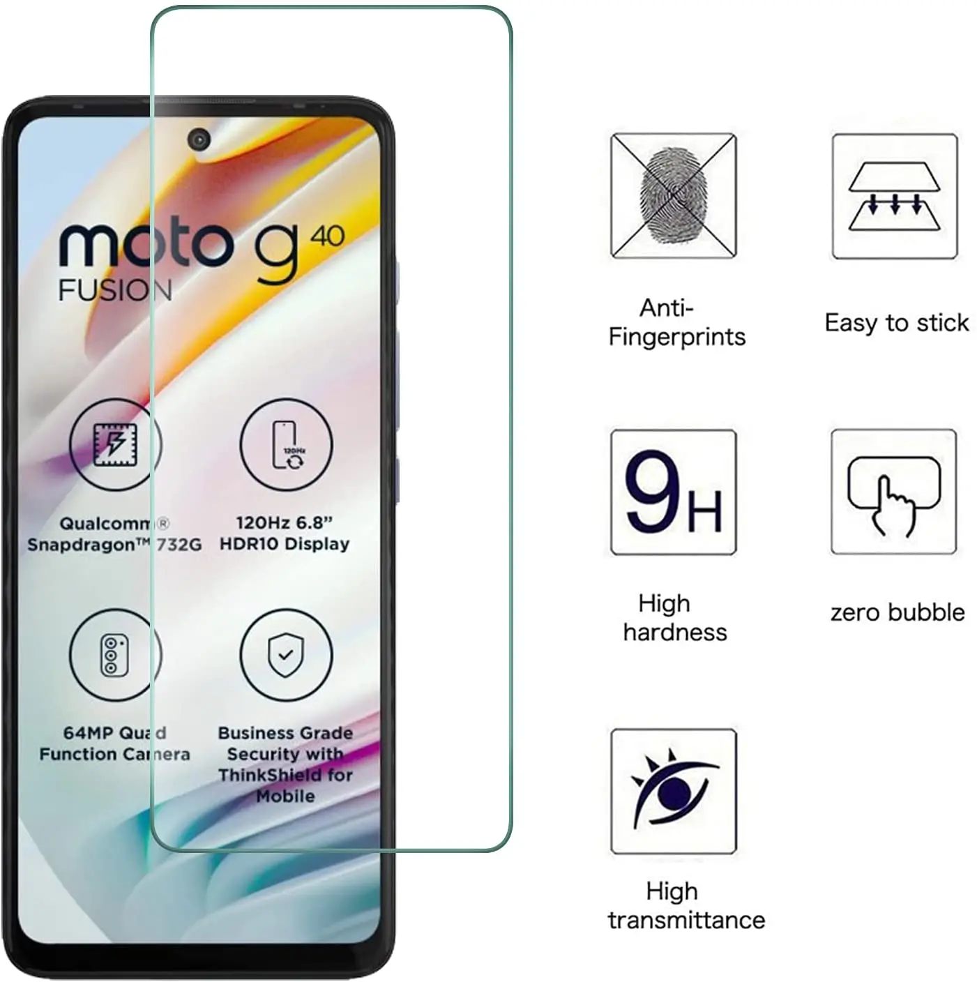 

Защитная пленка для Motorola Moto G40 Fusion, прозрачное стекло для Moto G60, закаленное стекло, Защитная пленка для телефона