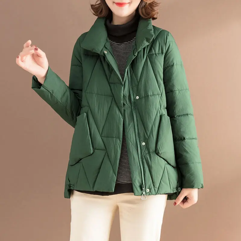 

2021 Women Winter New Casual Cotton Padded Outwear Lady Mid-Long Oversize Plus Cotton Parkas Female Loose Warm Thick Jacket P232