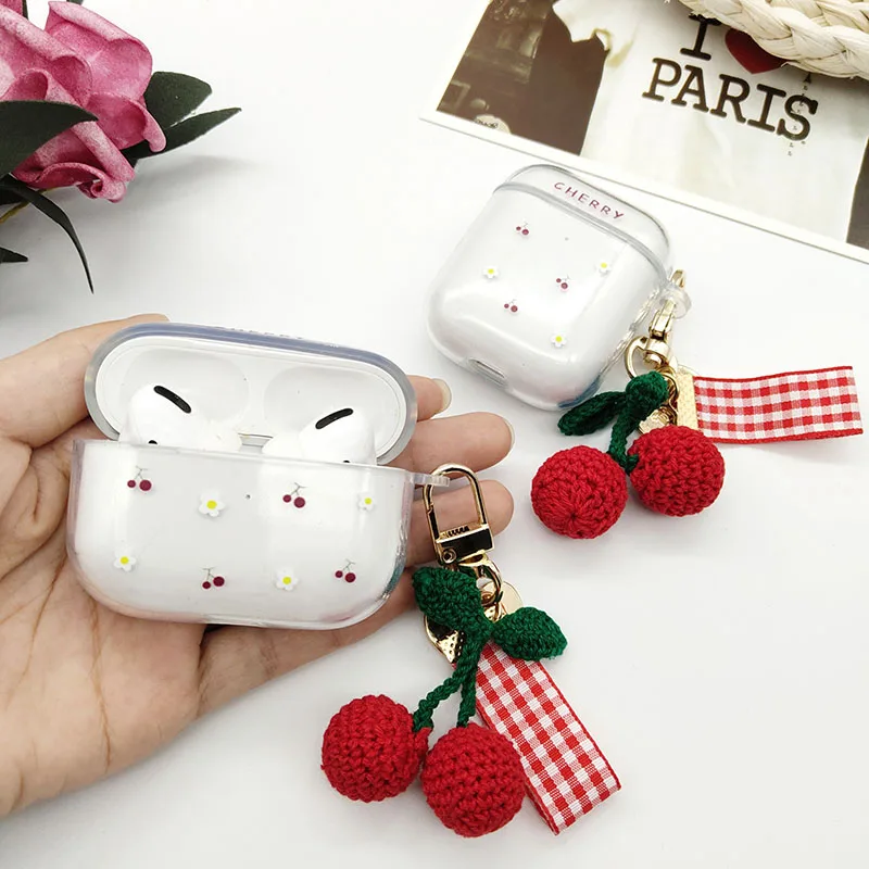 

Для AirPods Pro 3 чехол мечта Вишневый узор мягкий футляр для наушников чехол для AirPods 2/1 Bluetooth гарнитура защитную крышку милый брелок для ключей