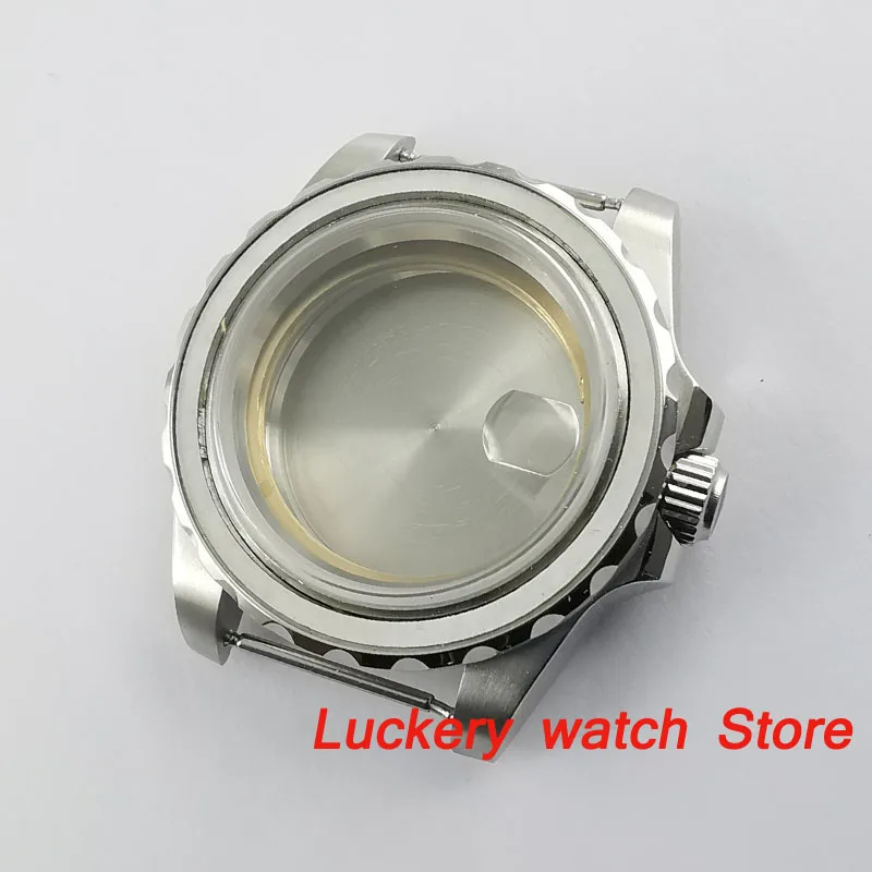 new 40mm case Ceramic bezel Sapphire glass stainless steel Watch Case fit ETA 2836 miyota 8215 automatic movement-BK47 | Наручные часы
