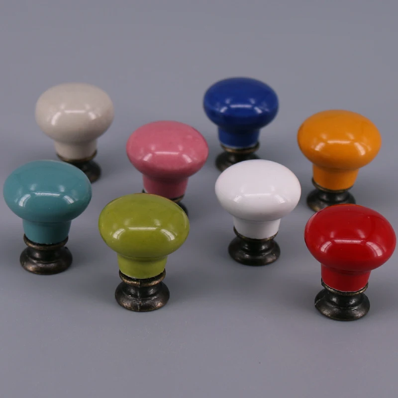1 шт. радужные цветные керамические ручки для шкафа Ручка ящика детей/детей