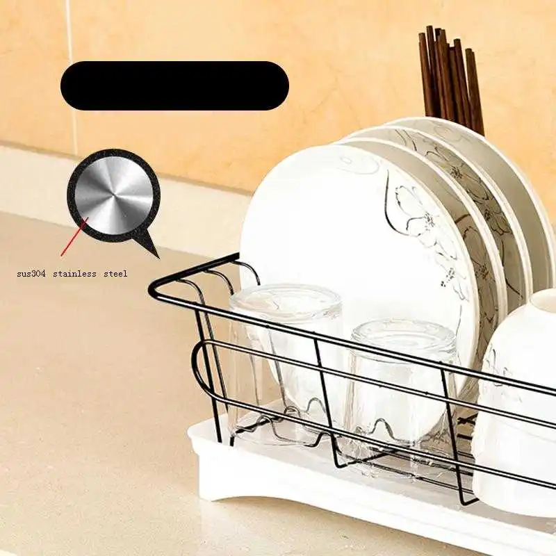 

Almacenamiento Rangement Cuisine Organisateur Stainless Steel Dish Cozinha Organizador Cocina Kitchen Storage Rack Holder