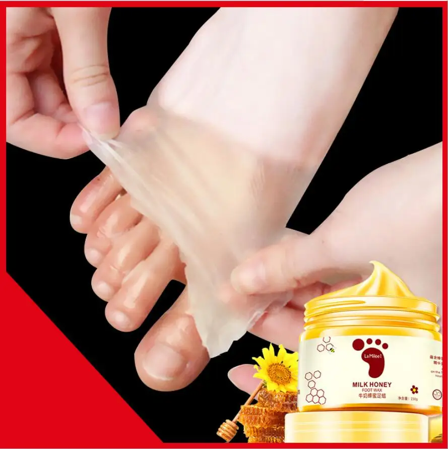 

150G Honey Milk Foot Wax Feet Mask Moisturizing Hydrating Nourishing Whitening Skin Care Peel Off Skin Care Exfoliating Anti-dry