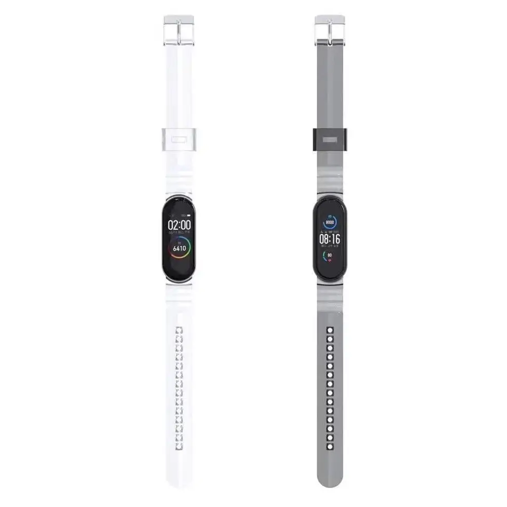 Transparent sports strap for xiaomi mi band 3 4 5 glacier silicone Wristband for xiaomi mi band 5 4 3 Bracelet replacement band