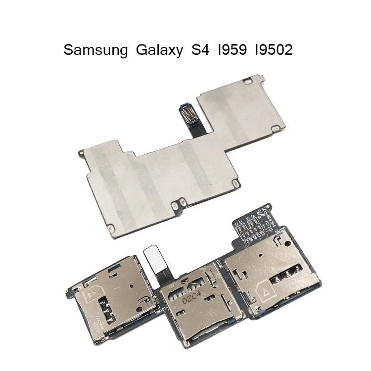 Разъем для SIM карты памяти Держатель гибкий кабель Замена Samsung Galaxy S4 I959 I9502