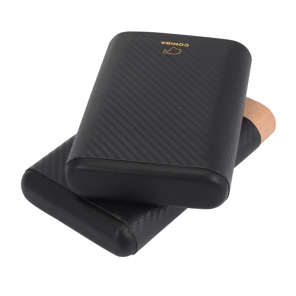 COHIBA Портативный чехол для сигар из углеродного волокна дорожная коробка