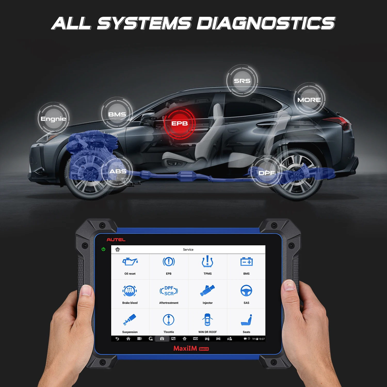 2021 Autel MaxiIM IM608 и XP400PRO равно программированию ключей IM608PRO все системы OBD2