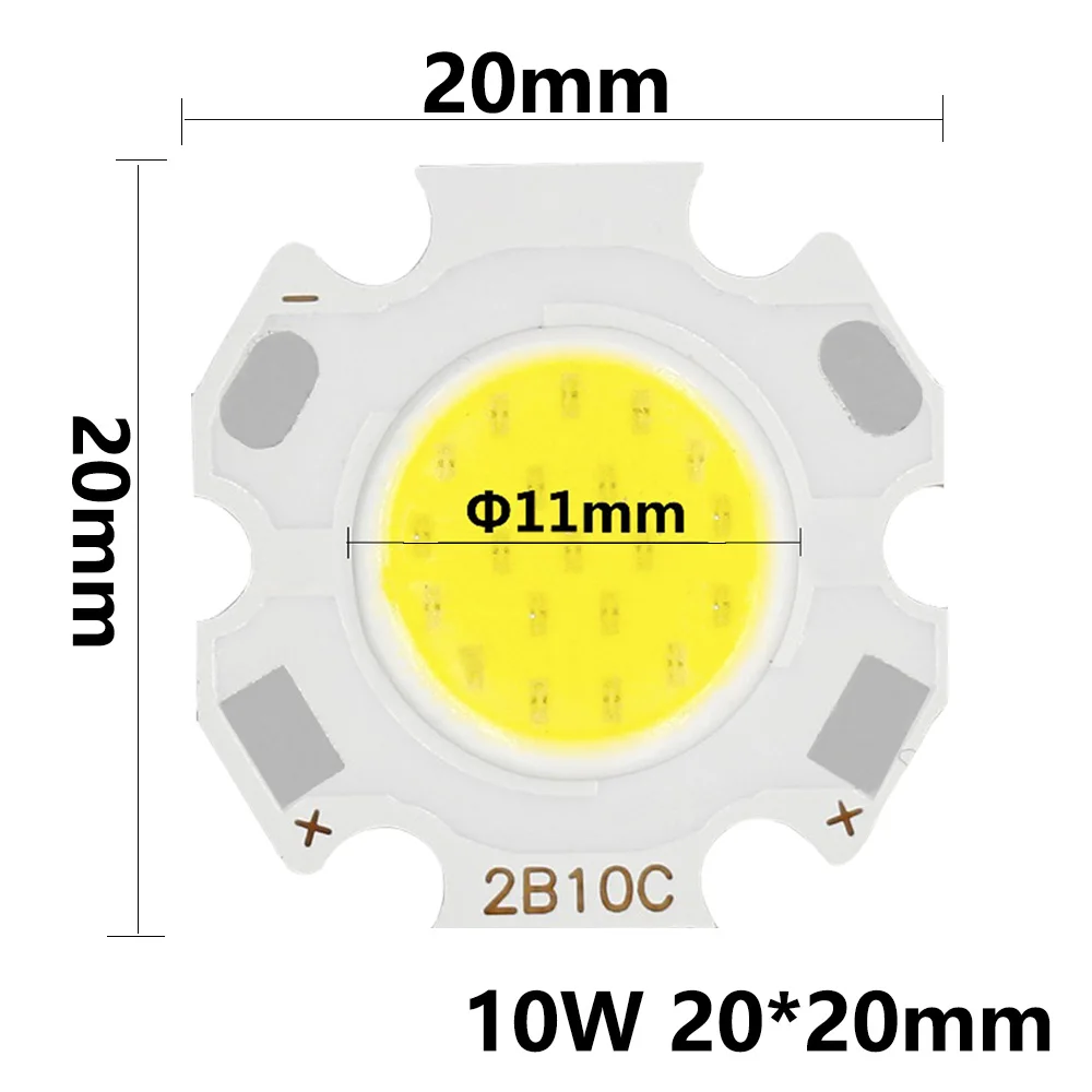 Lot of 20 High Power LED COB Light Bulbs 20mm - 3W, 5W, 7W, 10W - Use 250mA/300mA LED Source Chip - SpotLight Downlight Lamps image 3