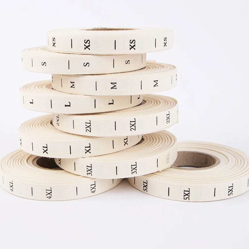 Бесплатная доставка 100% ярлыки размеров из мягкого хлопка для одежды без вреда