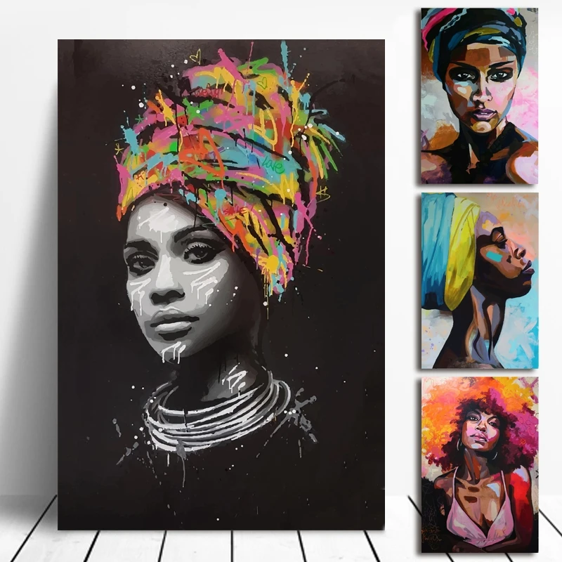 

Africa Women Art Pictures France Girl Posters Canvas Painting Wall Art Picture Girl Room Home Canvas Decor Decoracion Para