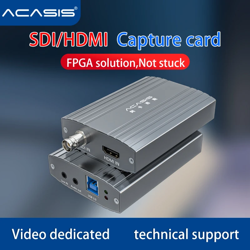 Acasis 2 канала SDI HDMI HD USB3.0 видео Захват карта переключатель 1920*1080 @ 60FPS для PS4 игры Live/NS