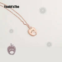 personalized custom stainless steel childrens home strokes rose gold fruit necklace christmas gifts