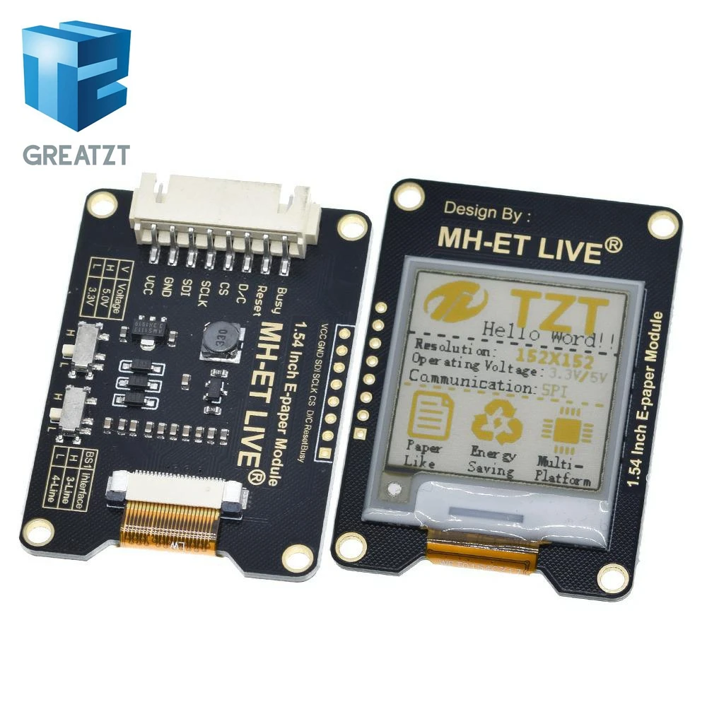 Модуль электронной бумаги GREATZT 1 54 дюйма E Ink экран дисплея EInk SPI поддержка