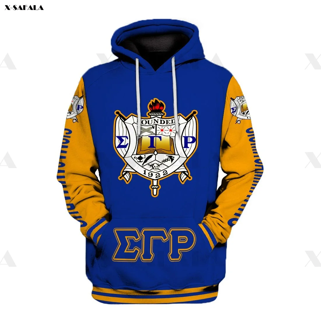 

2020 Latest Design ΣΓΡ Sigma Gamma Rho Pattern 3D Printed Zipper Hoodie Man Female Outwear Pullover Sweatshirt Casual Jersey