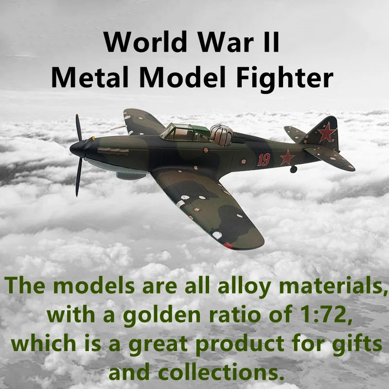 

Металлический истребитель второй мировой войны, маленькие украшения, имитация статического твердого авиационного самолета, модель военного самолета