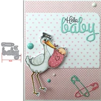 artistic baby word ring needle decoration metal cutting dies scrapbooking album paper diy cards crafts new 2019