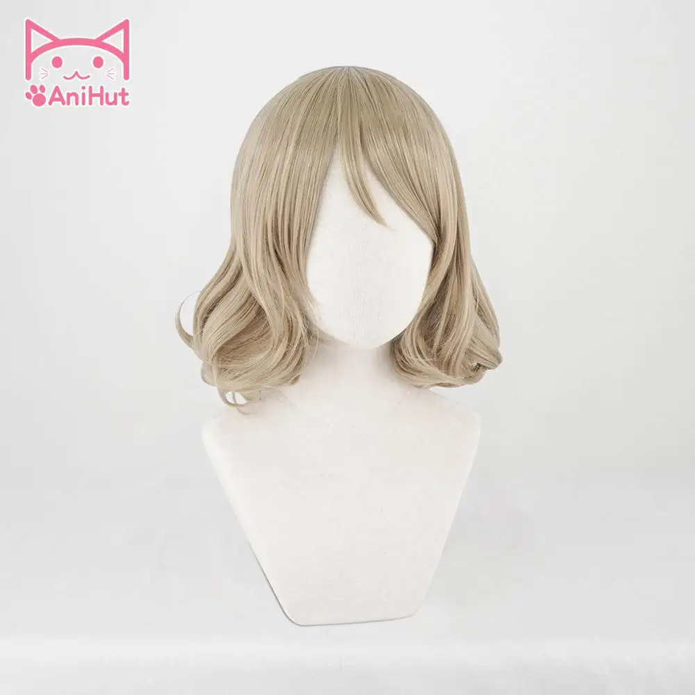 AniHut You Watanabe парик Love Live Sunshine косплей парик блонд синтетические волосы Аниме LoveLive Sunshine Косплей волосы Watanabe You