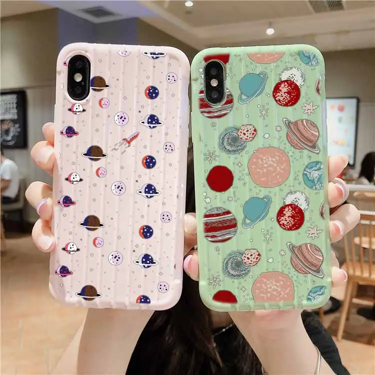 Космос Звезды Луна дирижабль астронавт чехол для тележки Чехол телефона iPhone 11 Pro