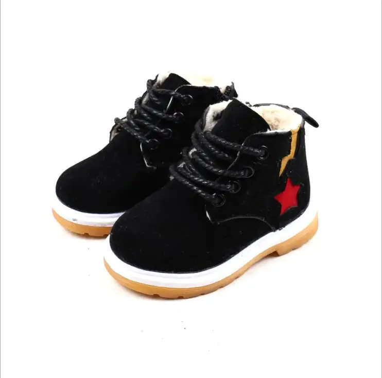 Зимние детские зимние ботинки 2019 утепленные шерстяные меховые для мальчиков и