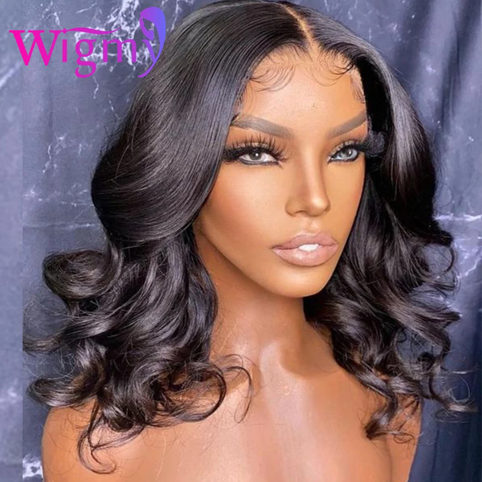 13X4Loose Deep Lace Frontal human Hair Wig for Black Women Remy Glueless Pre-plucked 200% 4x4 Loose Wave Lace Closure Wig