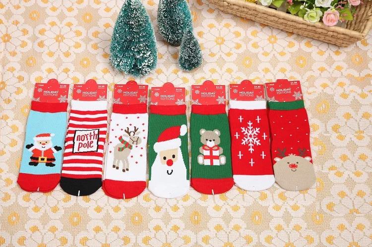 

Xmas Sock Baby Boys Girls Cotton Socks Infant Toddler Kids Cute Christmas Soft Socks Baby 0-2T Accesorries