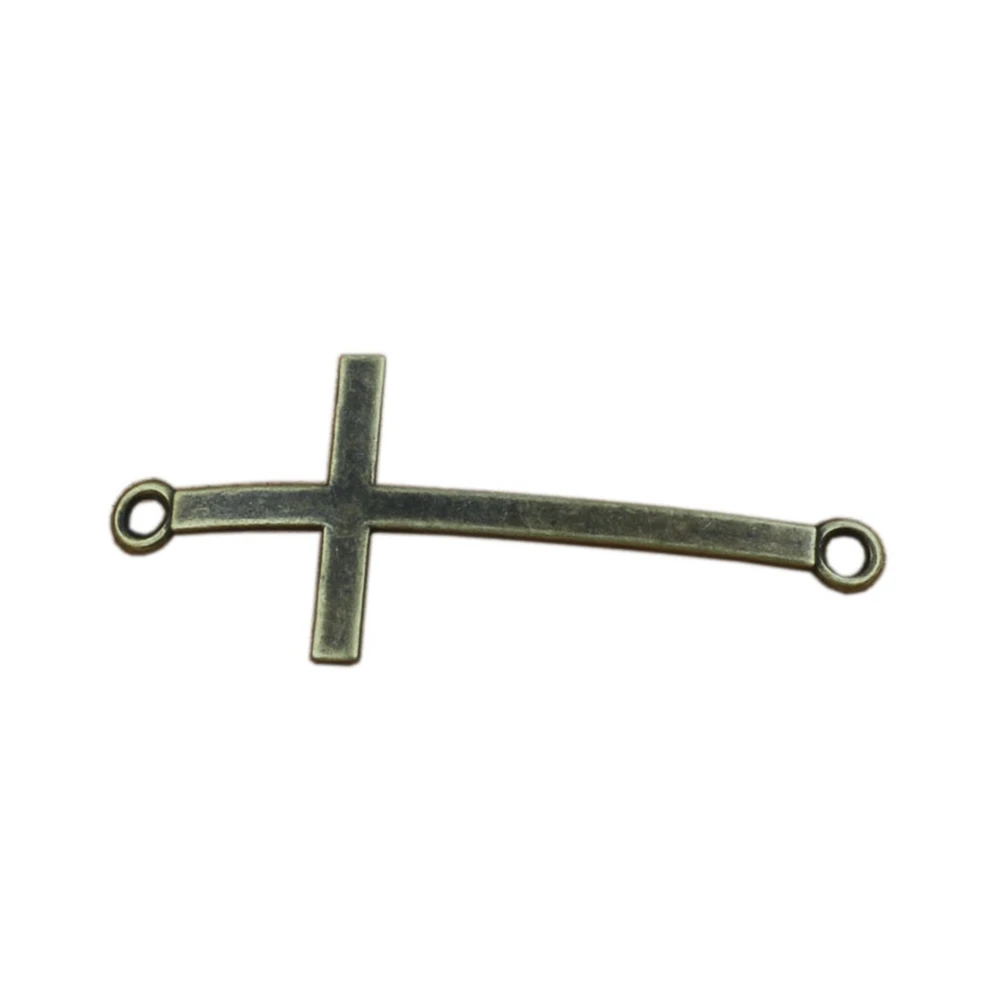 

Charms Cross Connector 100Pcs 21.2x51mm Antique Bronze Alloy Ewelry Fit Handmade Bracelets F- 56