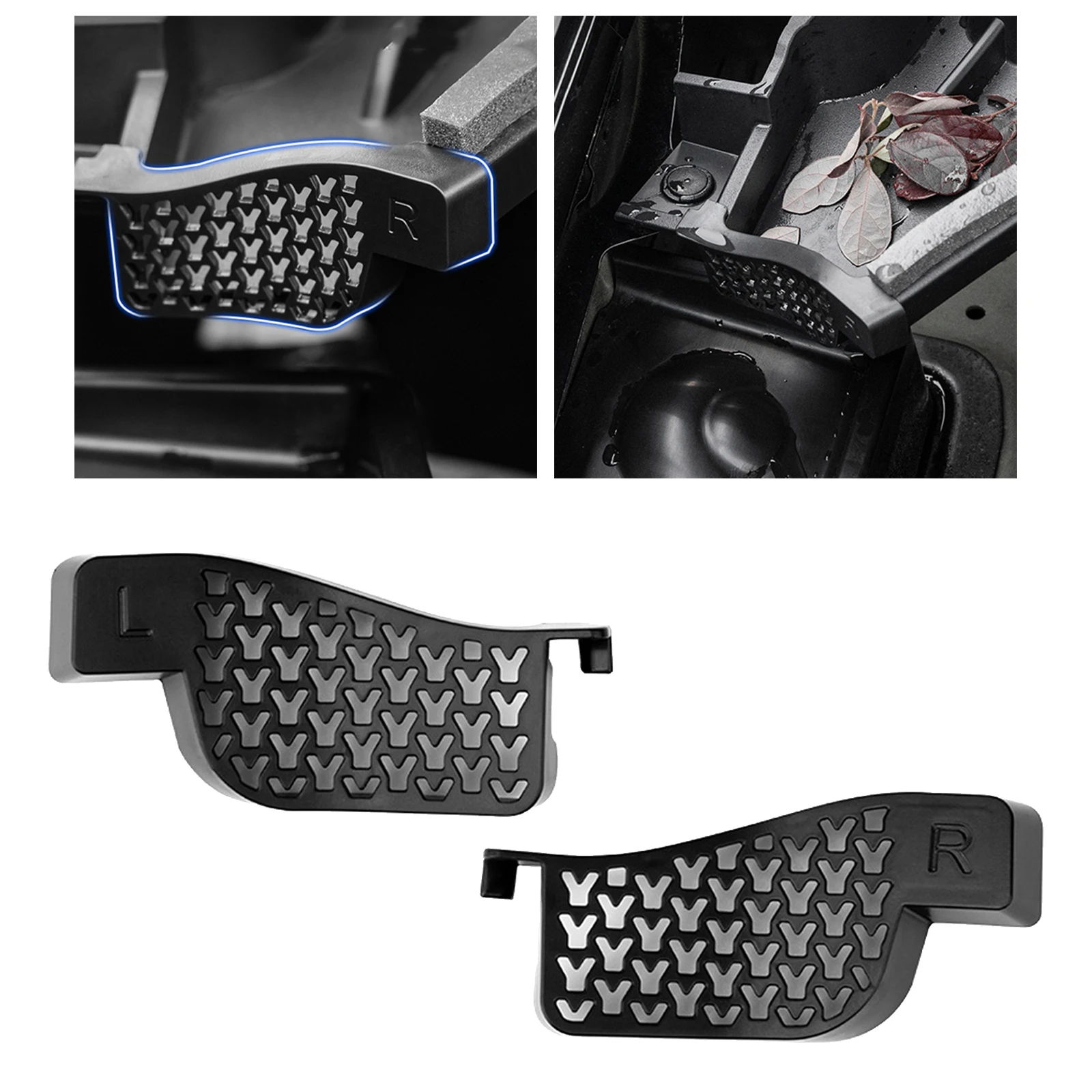 

Functional Modification Auto Accessories Anti-Clogging Net for Tesla Model Y for Water Guide of Machine Cover