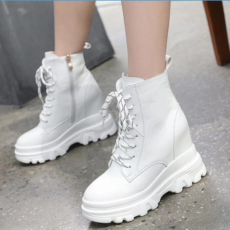 Женские ботинки в британском стиле зимние женские повседневные кроссовки на