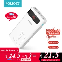romoss sense 8p power bank 30000mah pd qc 3 0 quick charge powerbank portable exterbal battery charger for iphone 13 xiaomi mi